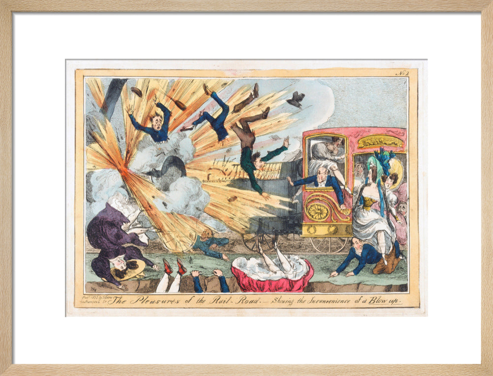 'The Pleasures of the Rail-Road', 1831. art print medium natural Art Print - Science Museum Shop