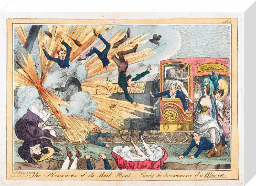 'The Pleasures of the Rail-Road', 1831. stretched canvas medium none Art Print - Science Museum Shop