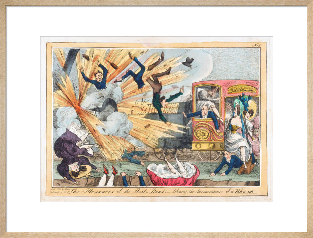 'The Pleasures of the Rail-Road', 1831. art print large natural Art Print - Science Museum Shop