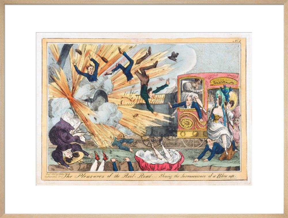 'The Pleasures of the Rail-Road', 1831. art print extra large natural Art Print - Science Museum Shop