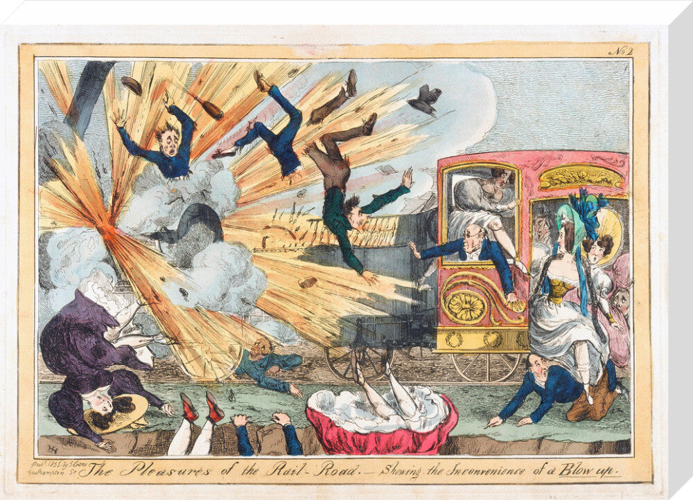 'The Pleasures of the Rail-Road', 1831. stretched canvas large none Art Print - Science Museum Shop
