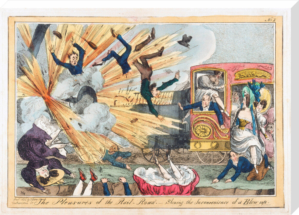 'The Pleasures of the Rail-Road', 1831. stretched canvas extra large none Art Print - Science Museum Shop
