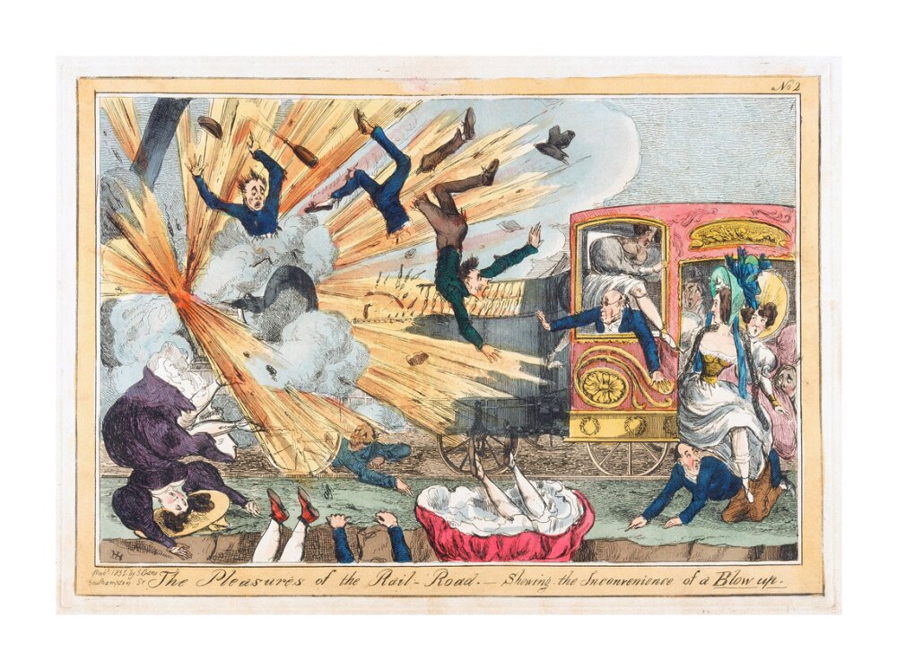 'The Pleasures of the Rail-Road', 1831. unstretched canvas extra large none Art Print - Science Museum Shop