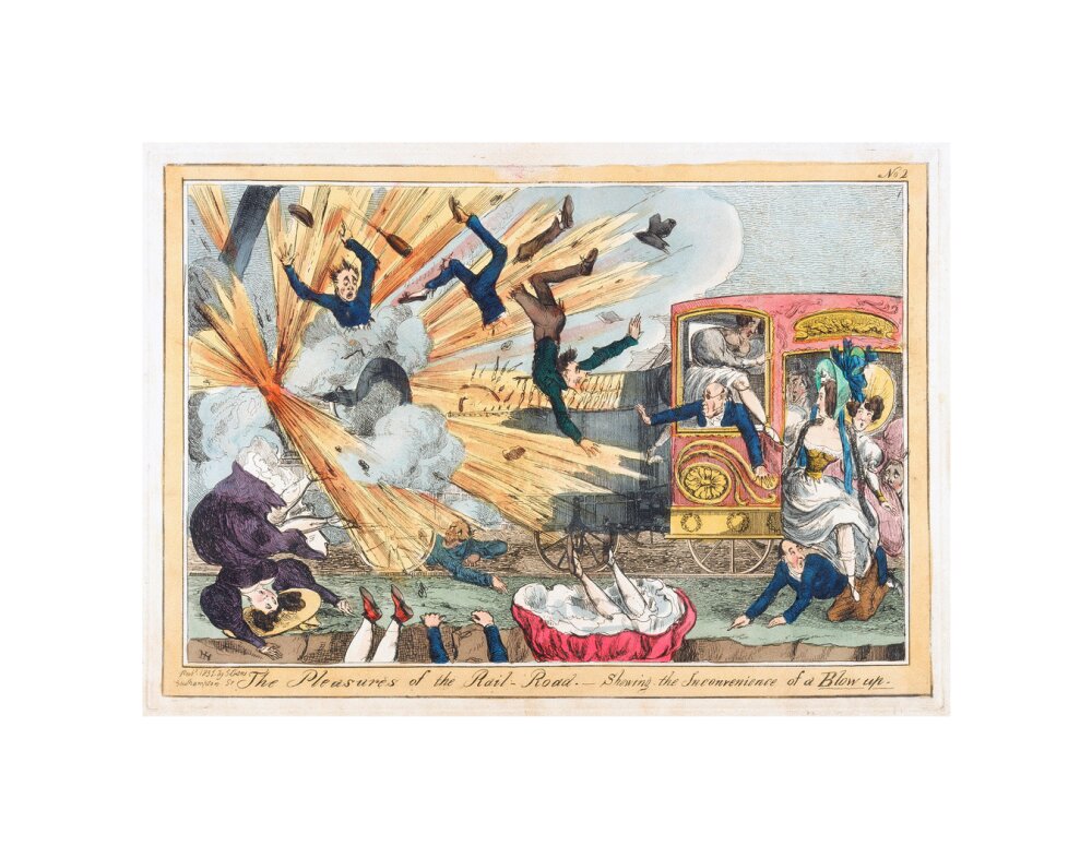 'The Pleasures of the Rail-Road', 1831. unstretched canvas small none Art Print - Science Museum Shop