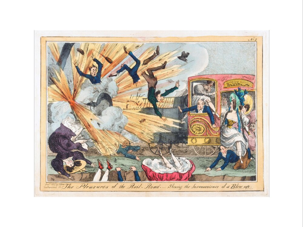 'The Pleasures of the Rail-Road', 1831. art print large none Art Print - Science Museum Shop