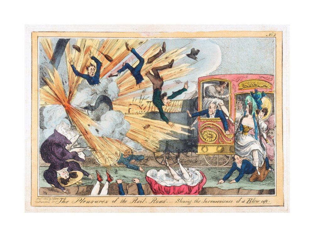 'The Pleasures of the Rail-Road', 1831. unstretched canvas large none Art Print - Science Museum Shop