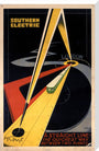 'The Quickest Way Between Two Points', SR poster, 1931. stretched canvas extra large none Art Print - Science Museum Shop
