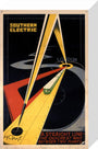 'The Quickest Way Between Two Points', SR poster, 1931. stretched canvas small none Art Print - Science Museum Shop