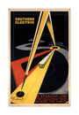 'The Quickest Way Between Two Points', SR poster, 1931. unstretched canvas large none Art Print - Science Museum Shop