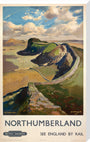 Hadrian's Wall, by Jack Merriott. 'Northumb stretched canvas extra large none Art Print - Science Museum Shop