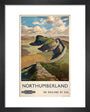Hadrian's Wall, by Jack Merriott. 'Northumb art print extra small black Art Print - Science Museum Shop
