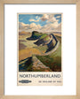 Hadrian's Wall, by Jack Merriott. 'Northumb art print extra small natural Art Print - Science Museum Shop