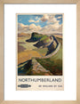 Hadrian's Wall, by Jack Merriott. 'Northumb art print small natural Art Print - Science Museum Shop
