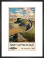 Hadrian's Wall, by Jack Merriott. 'Northumb art print medium black Art Print - Science Museum Shop
