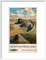 Hadrian's Wall, by Jack Merriott. 'Northumb art print medium white Art Print - Science Museum Shop