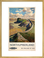 Hadrian's Wall, by Jack Merriott. 'Northumb art print large gold Art Print - Science Museum Shop