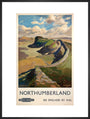 Hadrian's Wall, by Jack Merriott. 'Northumb art print extra large black Art Print - Science Museum Shop