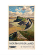 Hadrian's Wall, by Jack Merriott. 'Northumb art print extra small none Art Print - Science Museum Shop