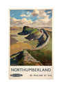 Hadrian's Wall, by Jack Merriott. 'Northumb unstretched canvas medium none Art Print - Science Museum Shop