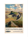 Hadrian's Wall, by Jack Merriott. 'Northumb art print large none Art Print - Science Museum Shop