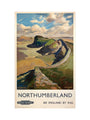 Hadrian's Wall, by Jack Merriott. 'Northumb art print extra large none Art Print - Science Museum Shop