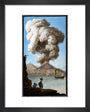 An eruption of Mount Vesuvius as seen from Posillipo, Kingdom of Naples, 9 August 1779. art print extra small black Art Print - Science Museum Shop