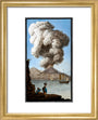 An eruption of Mount Vesuvius as seen from Posillipo, Kingdom of Naples, 9 August 1779. art print extra small gold Art Print - Science Museum Shop