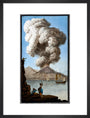 An eruption of Mount Vesuvius as seen from Posillipo, Kingdom of Naples, 9 August 1779. art print medium black Art Print - Science Museum Shop