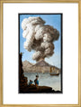 An eruption of Mount Vesuvius as seen from Posillipo, Kingdom of Naples, 9 August 1779. art print large gold Art Print - Science Museum Shop