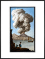 An eruption of Mount Vesuvius as seen from Posillipo, Kingdom of Naples, 9 August 1779. art print extra large black Art Print - Science Museum Shop
