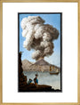An eruption of Mount Vesuvius as seen from Posillipo, Kingdom of Naples, 9 August 1779. art print extra large gold Art Print - Science Museum Shop