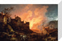 'Coalbrookdale by Night', 1801. stretched canvas small none Art Print - Science Museum Shop