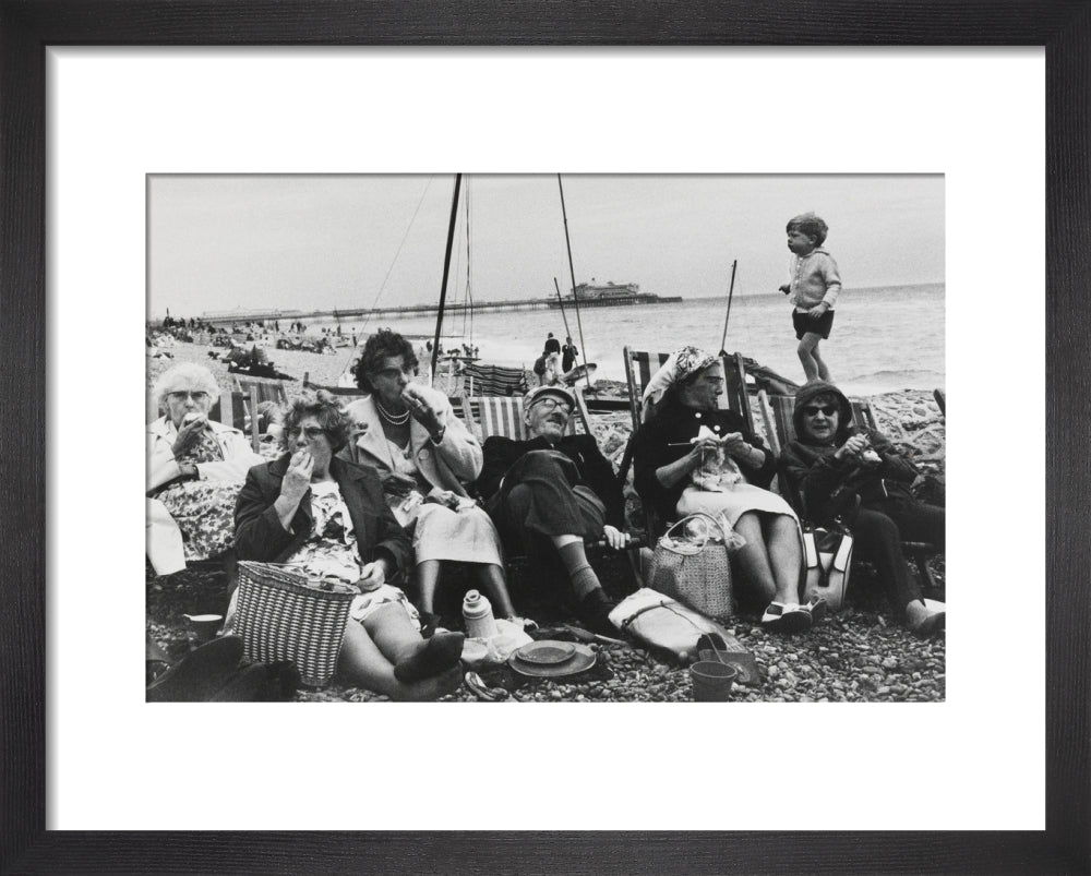 Brighton Beach, West Sussex, 1966. art print extra small black Art Print - Science Museum Shop