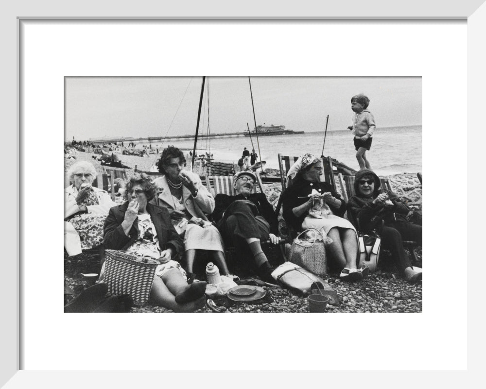 Brighton Beach, West Sussex, 1966. art print extra small white Art Print - Science Museum Shop
