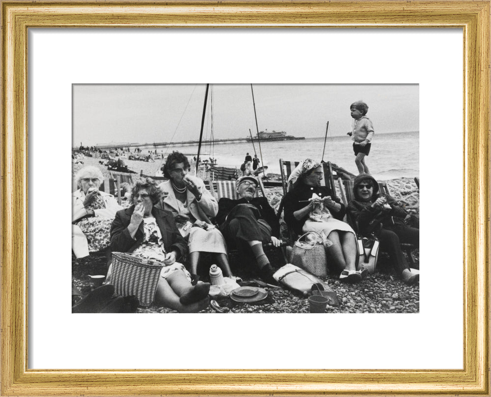 Brighton Beach, West Sussex, 1966. art print extra small gold Art Print - Science Museum Shop
