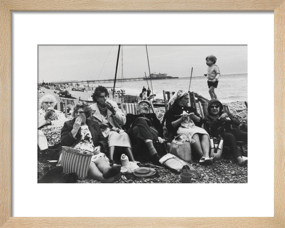 Brighton Beach, West Sussex, 1966. art print extra small natural Art Print - Science Museum Shop