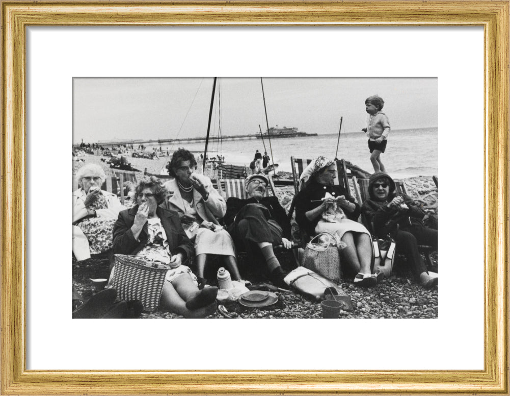 Brighton Beach, West Sussex, 1966. art print small gold Art Print - Science Museum Shop