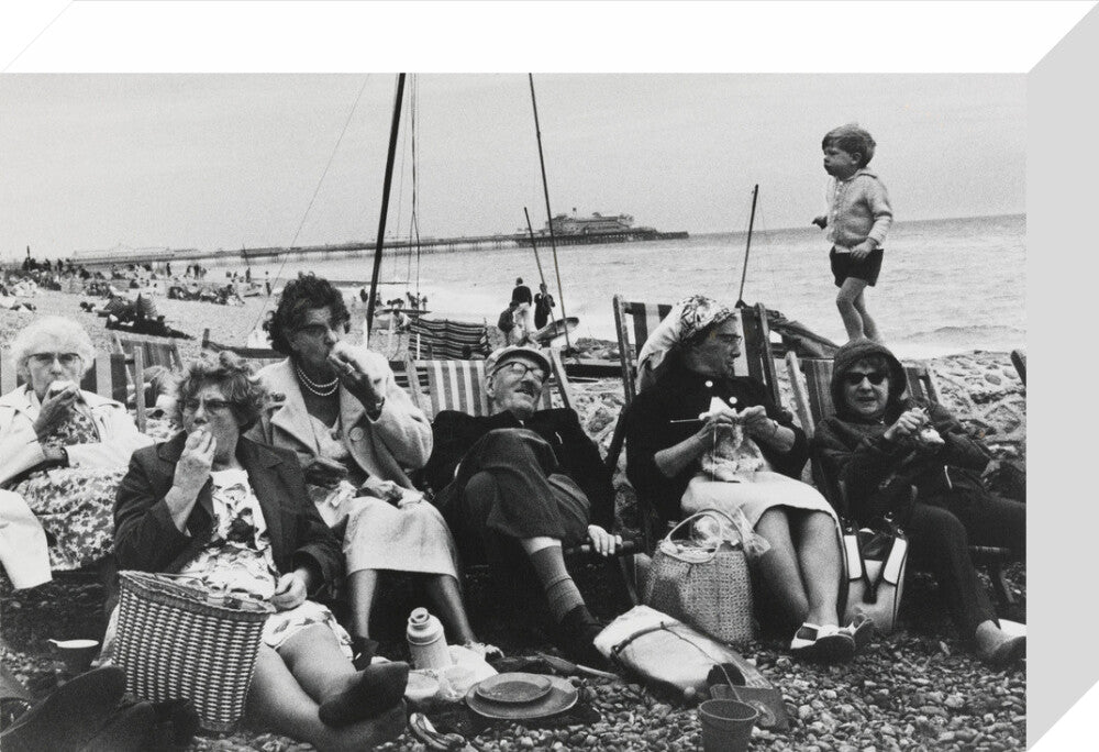 Brighton Beach, West Sussex, 1966. stretched canvas small none Art Print - Science Museum Shop
