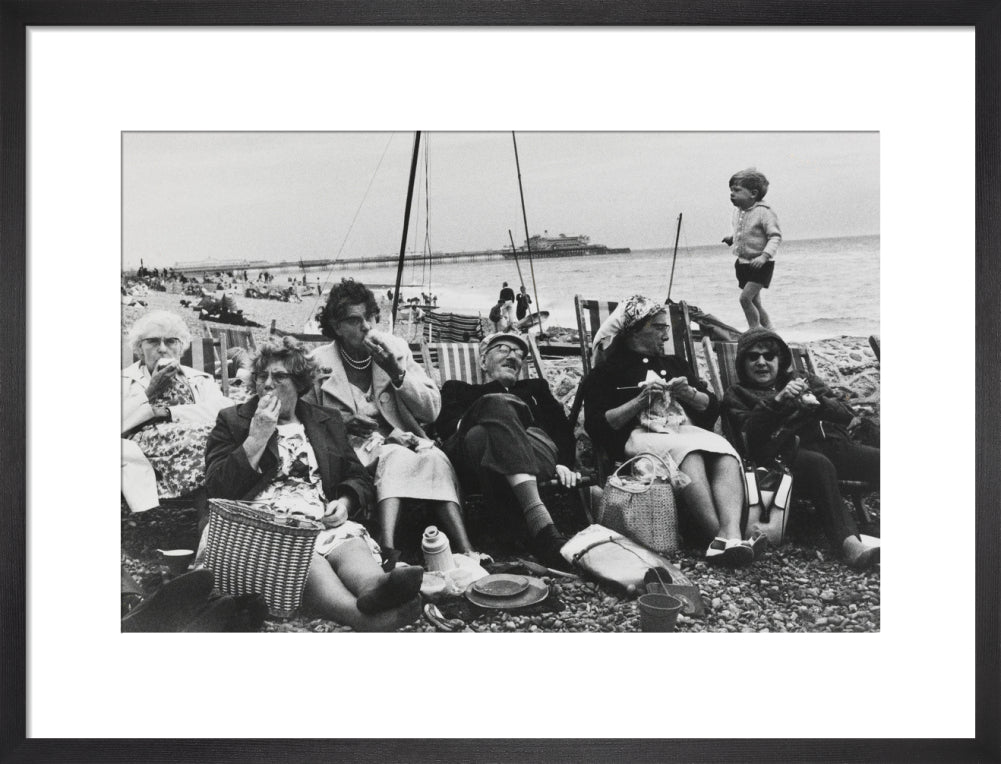 Brighton Beach, West Sussex, 1966. art print medium black Art Print - Science Museum Shop