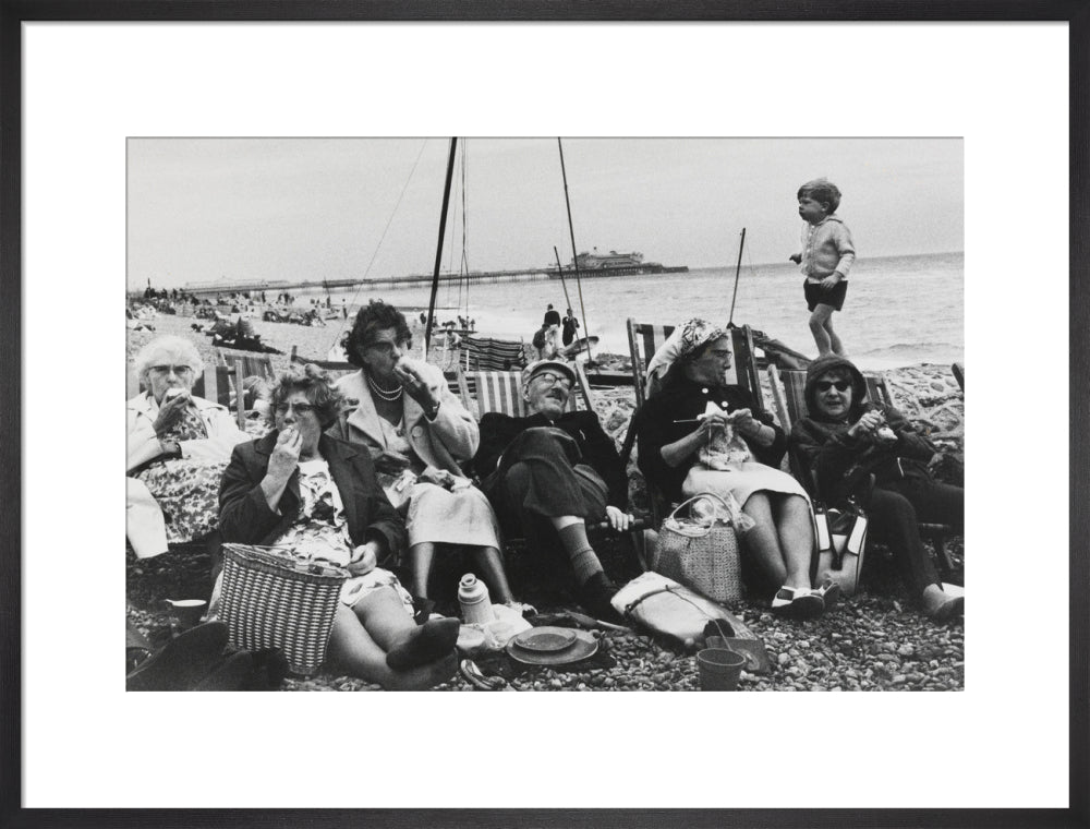 Brighton Beach, West Sussex, 1966. art print large black Art Print - Science Museum Shop
