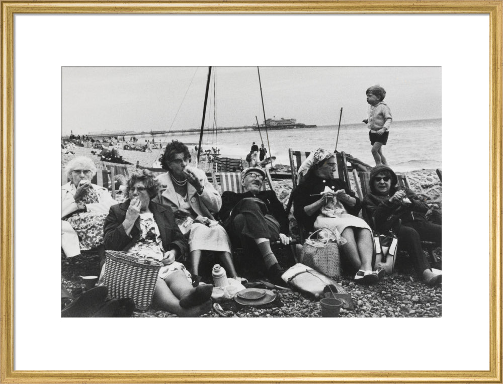 Brighton Beach, West Sussex, 1966. art print large gold Art Print - Science Museum Shop