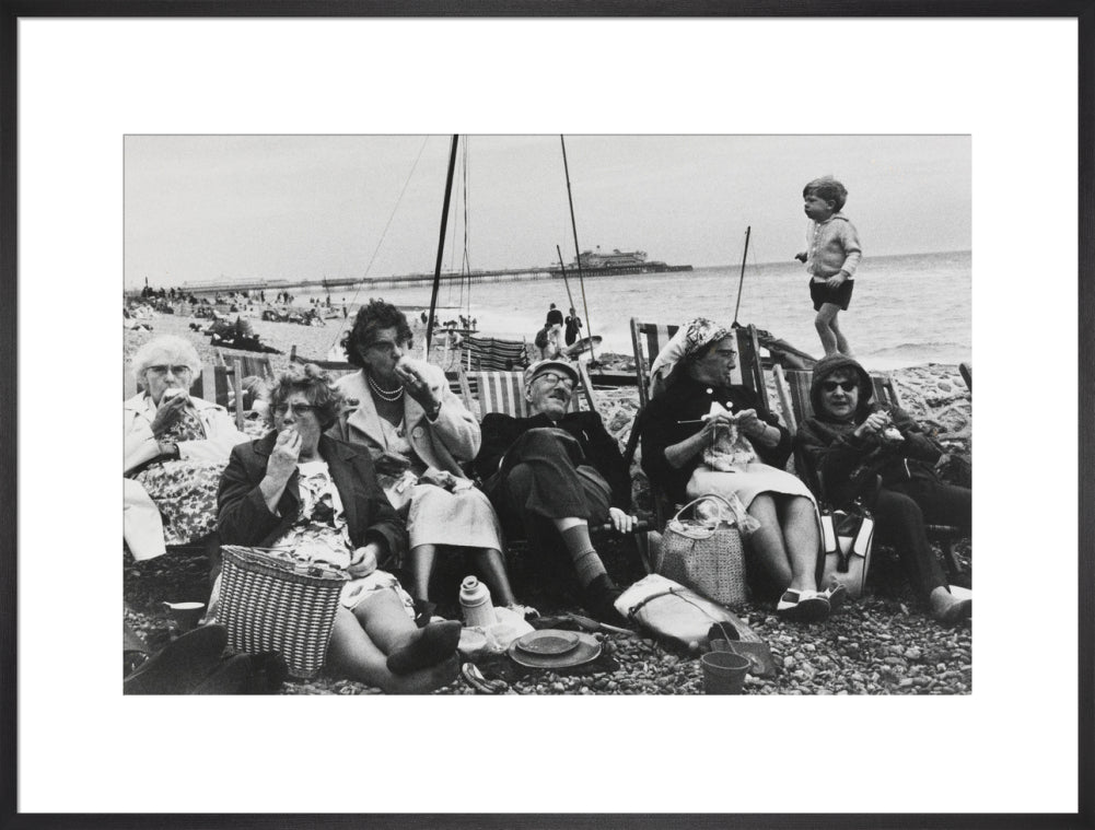 Brighton Beach, West Sussex, 1966. art print extra large black Art Print - Science Museum Shop
