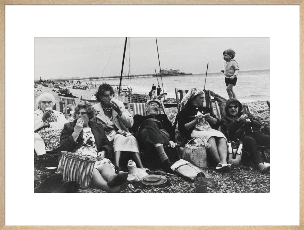 Brighton Beach, West Sussex, 1966. art print extra large natural Art Print - Science Museum Shop