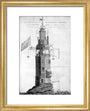 The original Eddystone lighthouse, 1699. art print extra small gold Art Print - Science Museum Shop