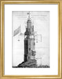 The original Eddystone lighthouse, 1699. art print small gold Art Print - Science Museum Shop