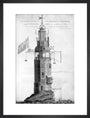 The original Eddystone lighthouse, 1699. art print medium black Art Print - Science Museum Shop