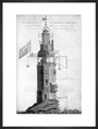 The original Eddystone lighthouse, 1699. art print large black Art Print - Science Museum Shop