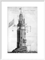 The original Eddystone lighthouse, 1699. art print large white Art Print - Science Museum Shop