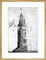 The original Eddystone lighthouse, 1699. art print large gold Art Print - Science Museum Shop