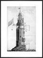 The original Eddystone lighthouse, 1699. art print extra large black Art Print - Science Museum Shop